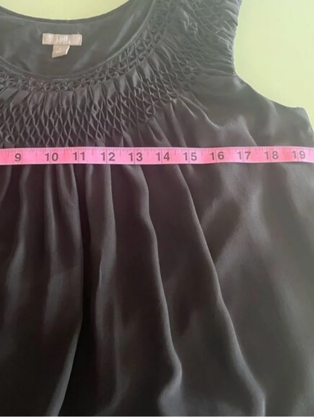 J. Jill 100% Silk Smocked Neck Sleeveless Black Women  Dress Midi Size Small